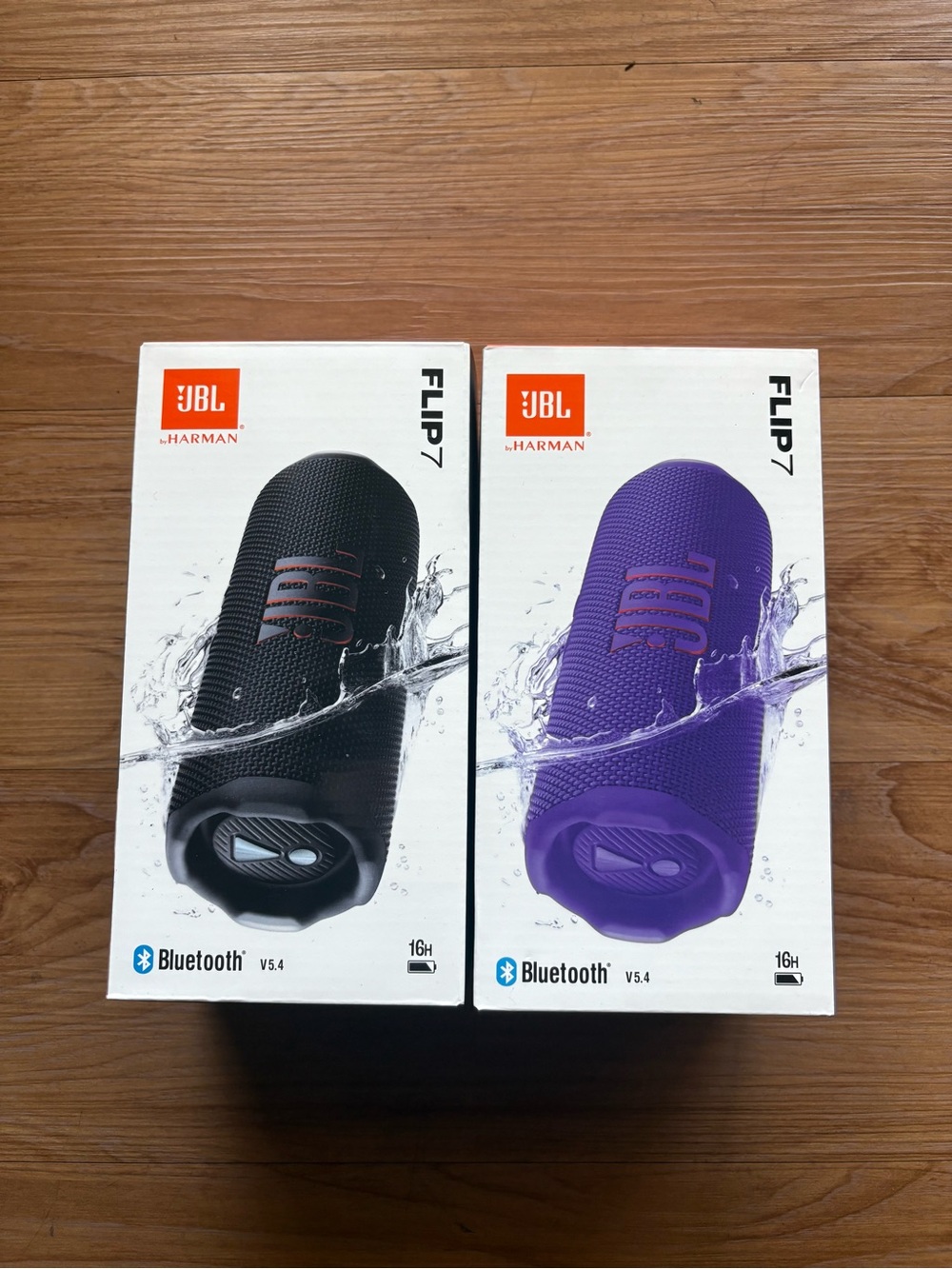 JBL Flip 7 Portable Bluetooth Speaker - Black & Purple